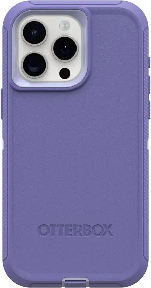 OtterBox iPhone 15 Pro Max (Only) - Defender Series Case - Mountain Majesty (Purple) - Case Only - Screenless - Rugged & Durable - with Port Protection - Non-Retail Packaging