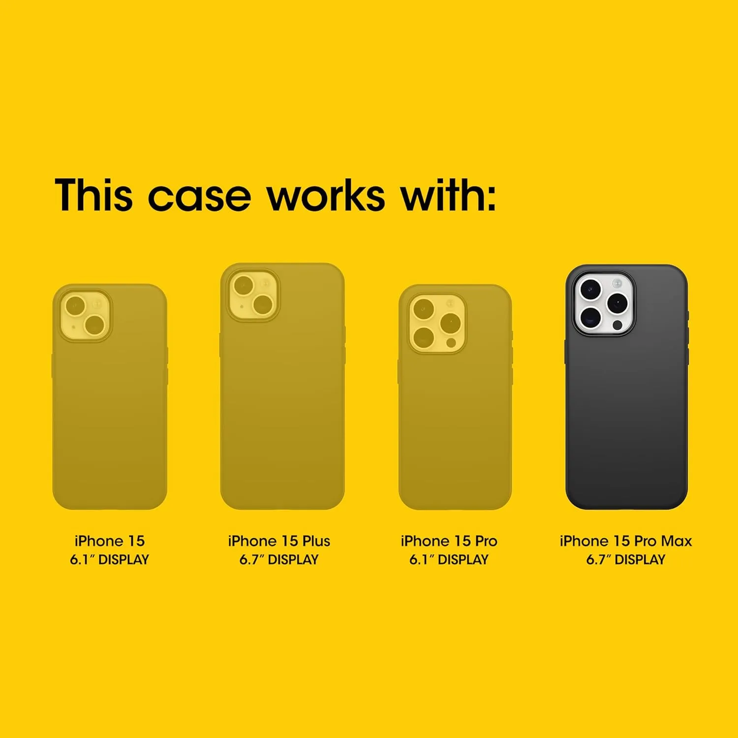 OtterBox iPhone 15 Pro MAX (Only) FRĒ Series Waterproof Case with MagSafe (Designed by LifeProof) - Black, Waterproof, 60% Recycled Plastic, Sleek and Stylish
