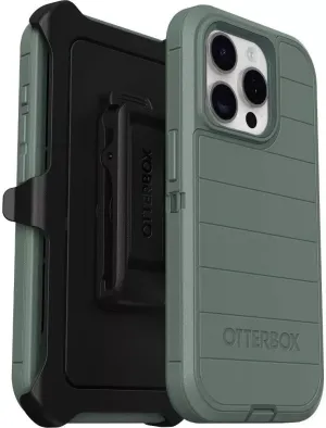 OtterBox iPhone 15 Pro (Only) - Defender Series Case - Forest Ranger (Green) - Screenless - Rugged & Durable - with Port Protection - Holster Clip Includes - Microbial Defense Protection