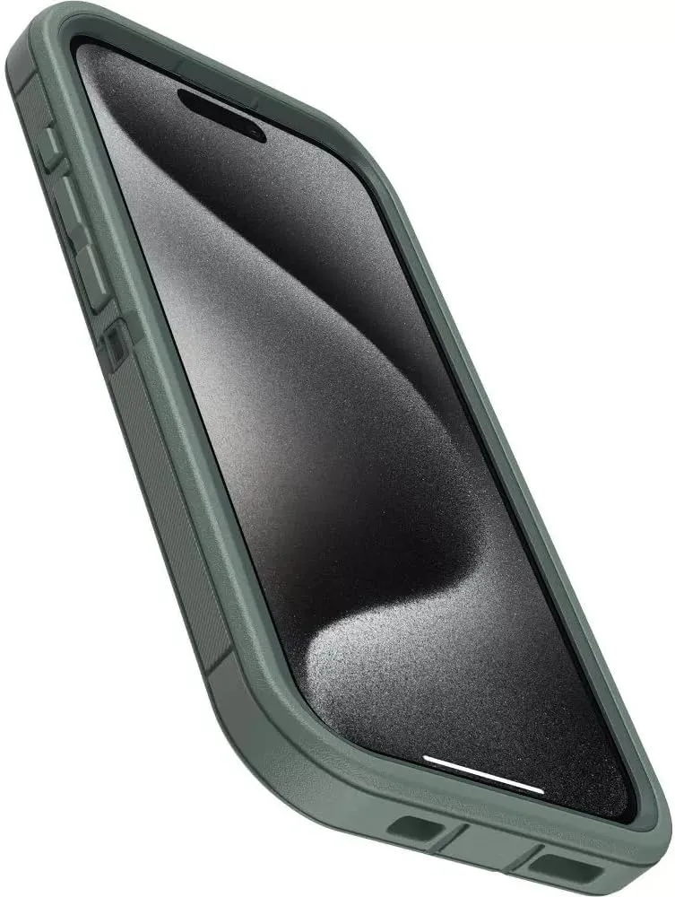 OtterBox iPhone 15 Pro (Only) - Defender Series Case - Forest Ranger (Green) - Screenless - Rugged & Durable - with Port Protection - Holster Clip Includes - Microbial Defense Protection