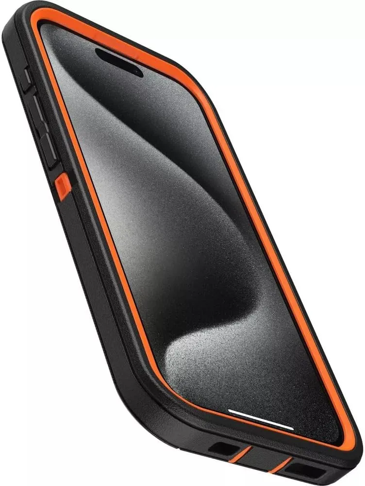 OtterBox iPhone 15 Pro (Only) - Defender Series Case - Realtree Blaze Edge (Camo) - Screenless - Rugged & Durable - with Port Protection - Holster Clip Includes - Microbial Defense Protection
