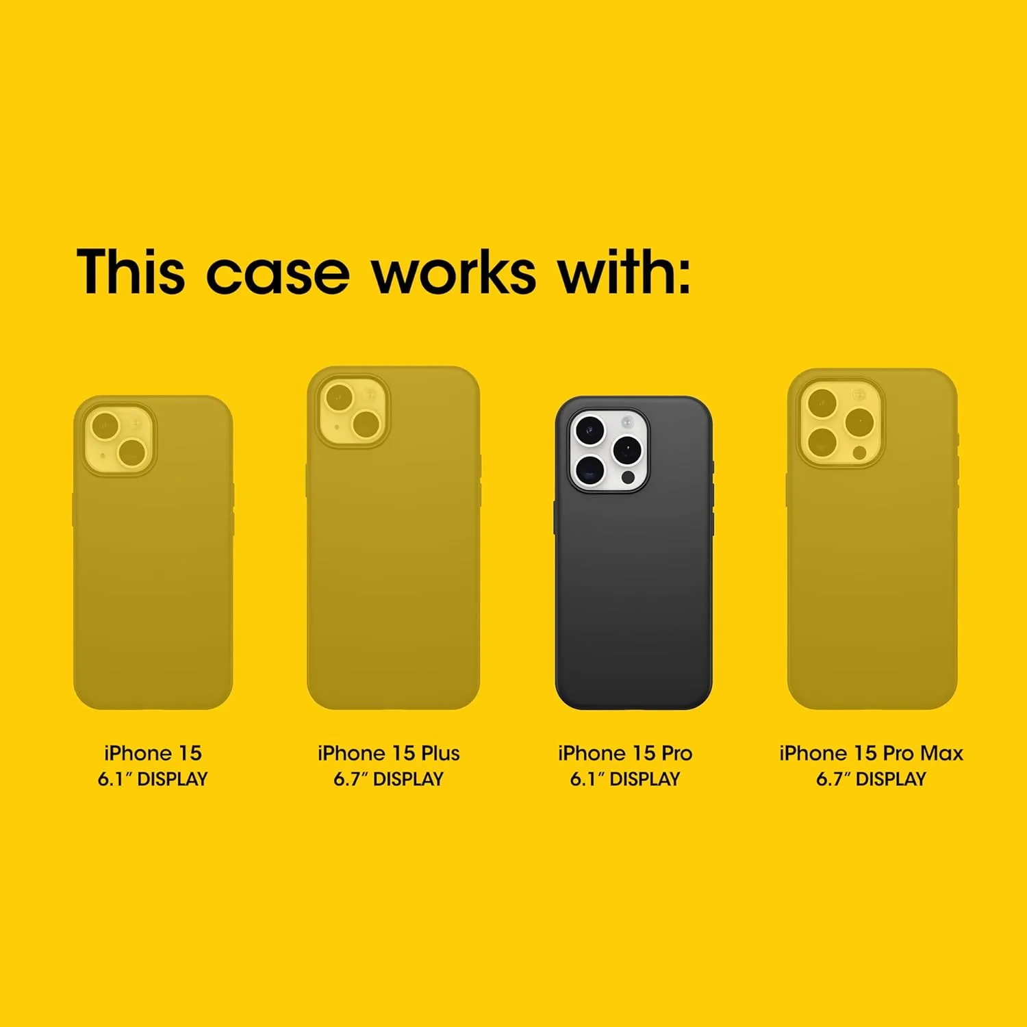OtterBox iPhone 15 Pro (Only) FRĒ Series Waterproof Case with MagSafe (Designed by LifeProof) - Black, Waterproof, 60% Recycled Plastic, Sleek and Stylish