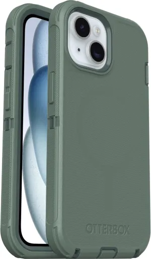 OtterBox iPhone 16e, 15, 14, & 13 Defender Series - Forest Ranger Green, screenless, rugged & durable, with port protection, snaps to MagSafe