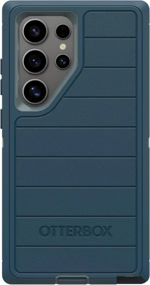 OtterBox Samsung Galaxy S24 Ultra (Only) - Defender Series Case - Manoeuvre (Blue) - Case Only - Screenless - Rugged & Durable - with Port Protection - Microbial Defense Protection