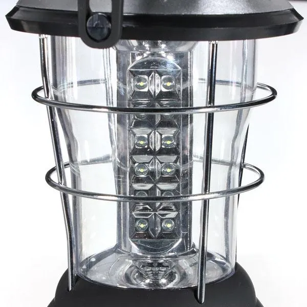 Outdoor 36 LEDS Solar Light Lantern Rechargeable Tent Lamp Hand Crank Dynamo for Camping Hiking Black