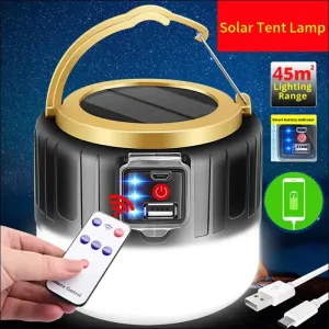 Outdoor solar led camping lights usb rechargeable tent portable lanterns emergency lights