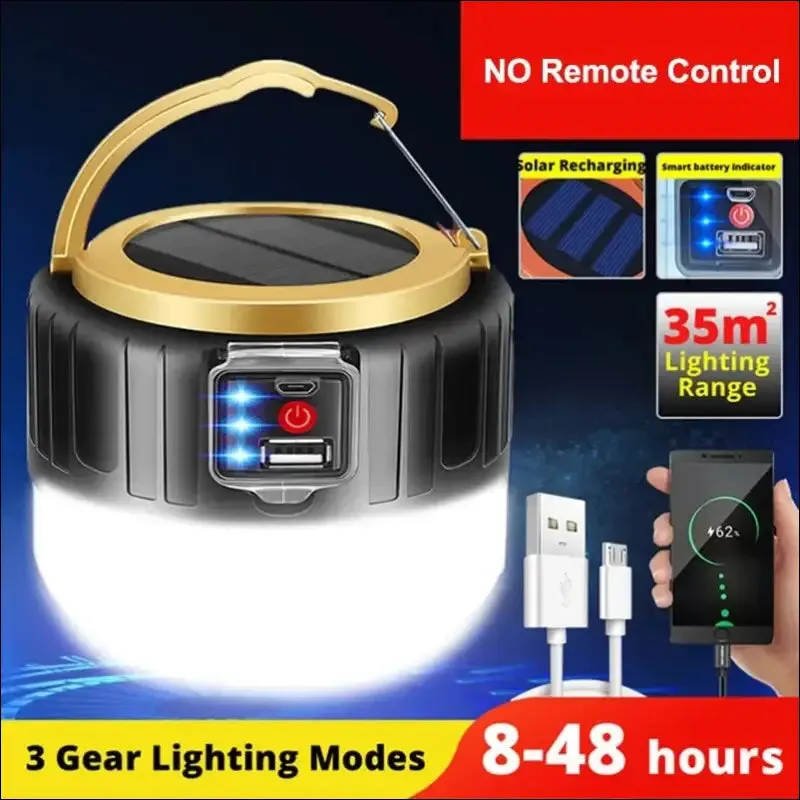 Outdoor solar led camping lights usb rechargeable tent portable lanterns emergency lights