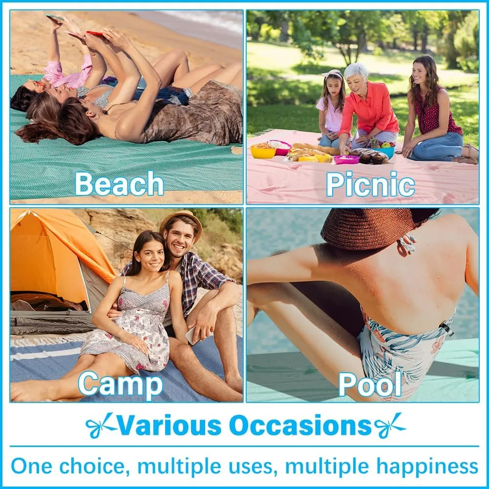 Oversized Turkish Beach Towel Blanket XXL Cotton Sandproof Towels Boho Woven Extra Large Big Sand Free Giant Throw Thick Blankets Huge Quilt XL Picnic Camping Necessities Cloud For Adult Gifts Black