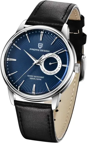 PAGANI DESIGN Men’s Watches Casual Leather Quartz Wrist Watch for Men Waterproof Business Dress Unique Watches Japanese Movement