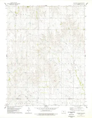 Paradise NE KS topo map, 1:24000 Scale, 7.5 X 7.5 Minute, Historical, 1978, Updated 1979, 27.03 x 21.02 in