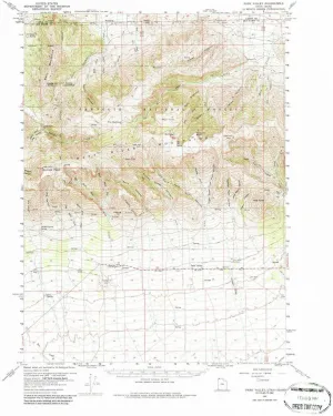 Park Valley UT topo map, 1:62500 Scale, 15 X 15 Minute, Historical, 1959, Updated 1986, 21.8 x 18 in