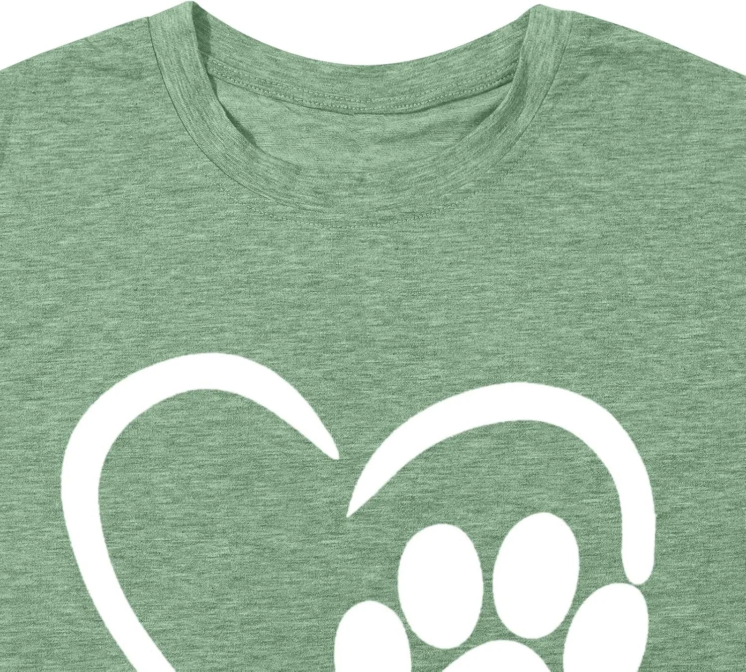 Paw Love Shirt Dog Lover Shirts for Women Paw Print Heart Tee Shirt Cute Dog Mom Short Sleeve Tee Tops