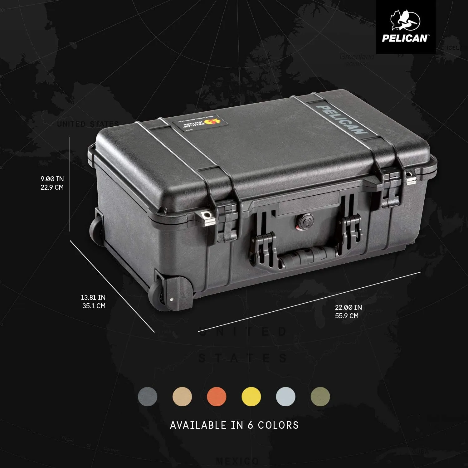 Pelican 1510 Case With Padded Dividers (Black)