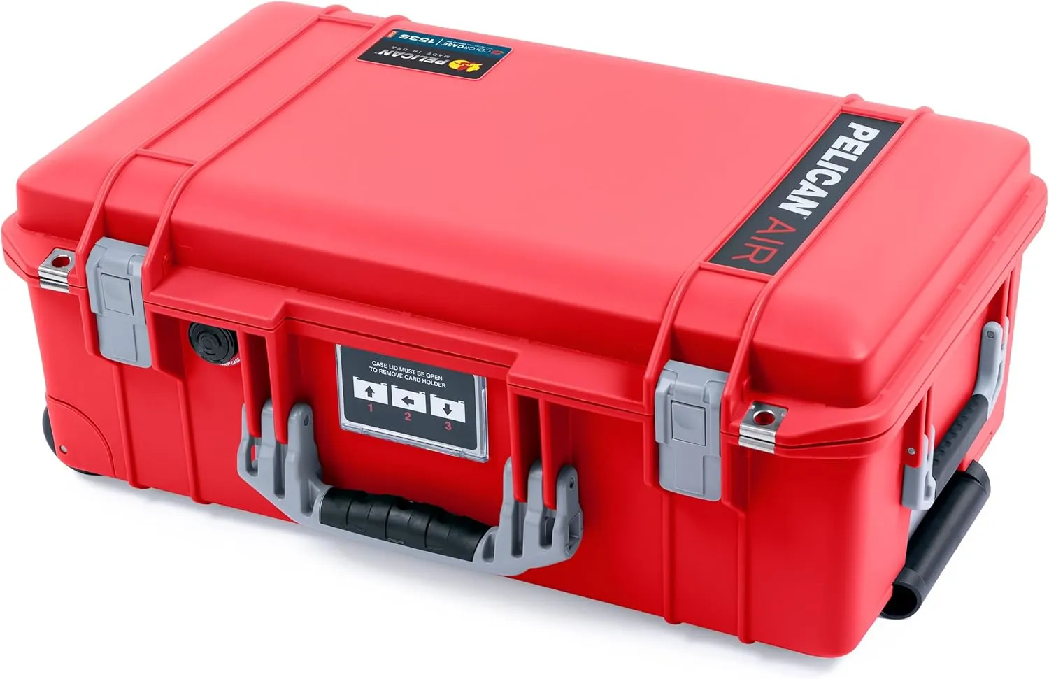 Pelican Air 1535 Carry-On Case - Red, Medium Size, Waterproof - Silver Handles & Latches