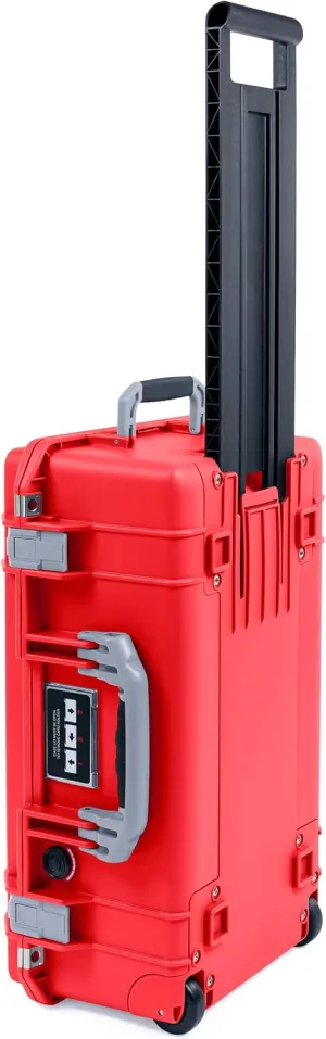 Pelican Air 1535 Carry-On Case - Red, Medium Size, Waterproof - Silver Handles & Latches