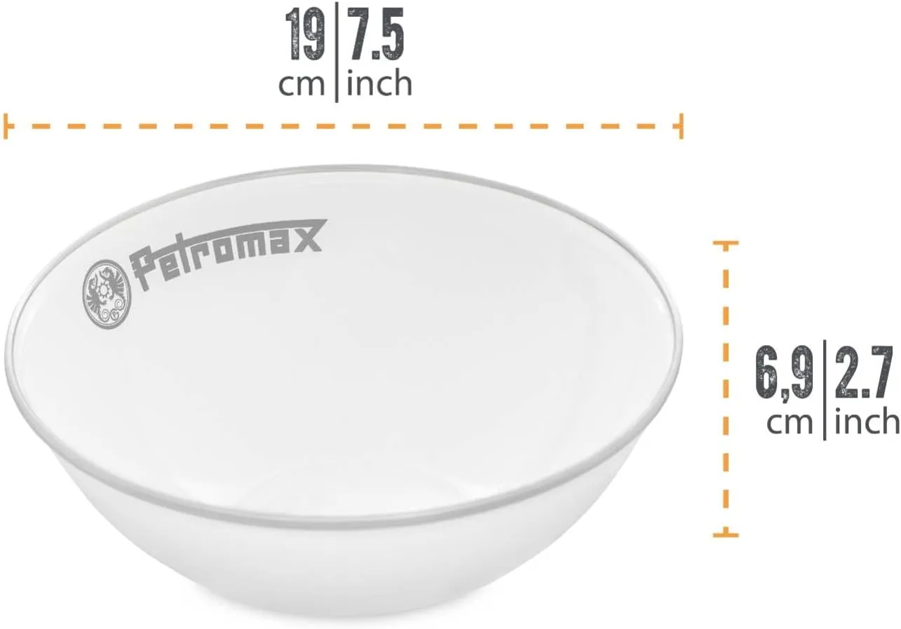 Petromax Enamel Bowls White Set of 2 (1 Litre)