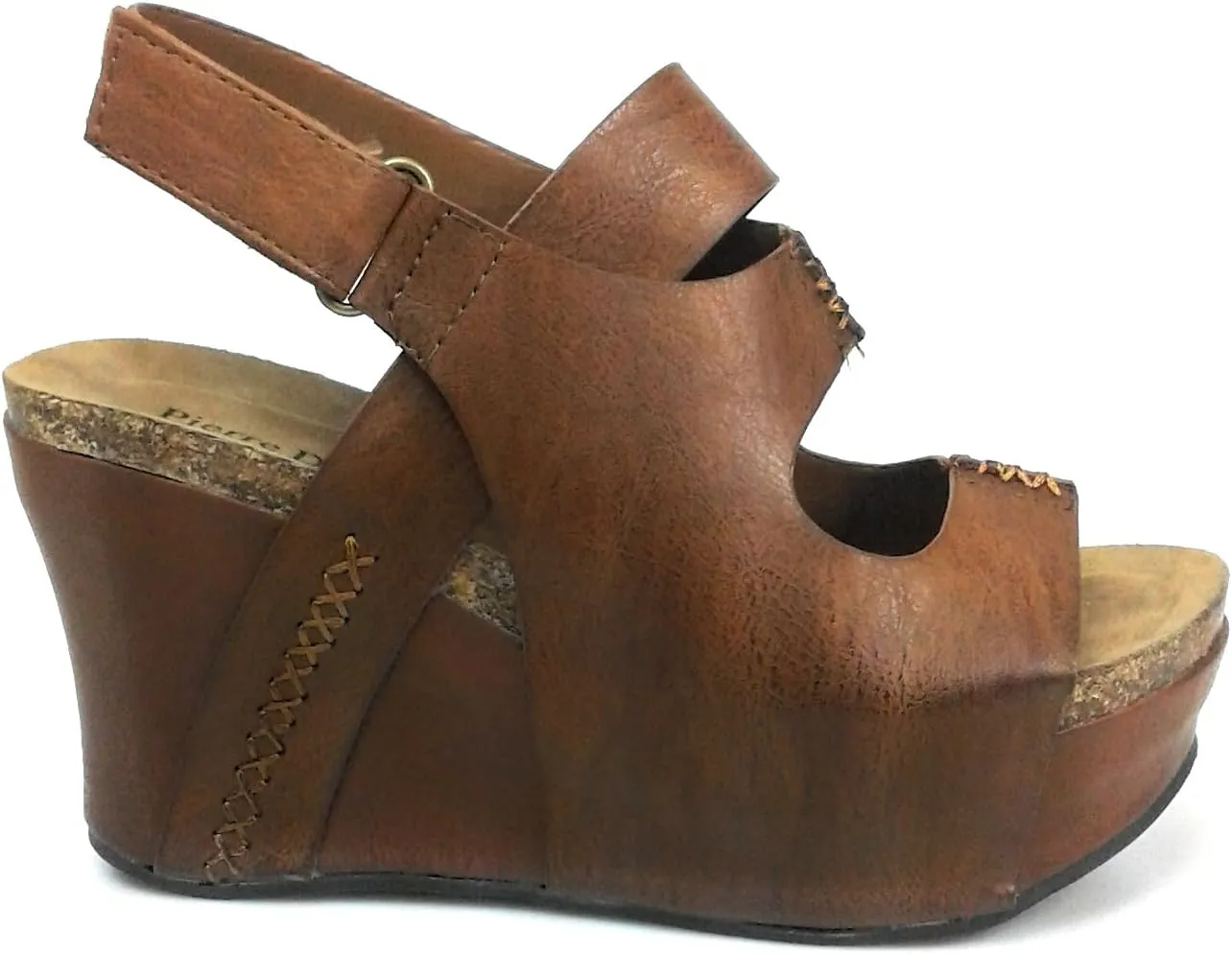 Pierre Dumas Hester-10 Women Low Wedge with an Adjustable Side Buckle