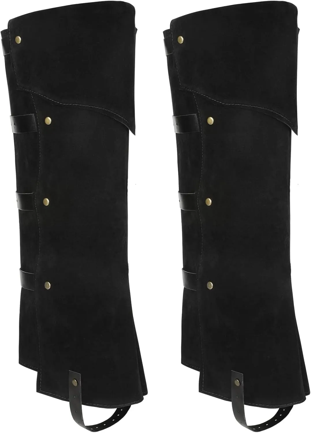 Pirate Boots Covers Faux Leather Medieval Steampunk Renaissance Boots Covers with Studs for Halloween Costume