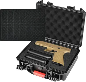 Pistol Gun Case for Multi Handguns - Hold Multiple Pistols & Magazines, Pre-cut Waterproof Hard Shell Gun Box, TSA Approved Pistol Case for SIG Sauer, Smith & Wesson, for Colt, for Revolver, for Glock