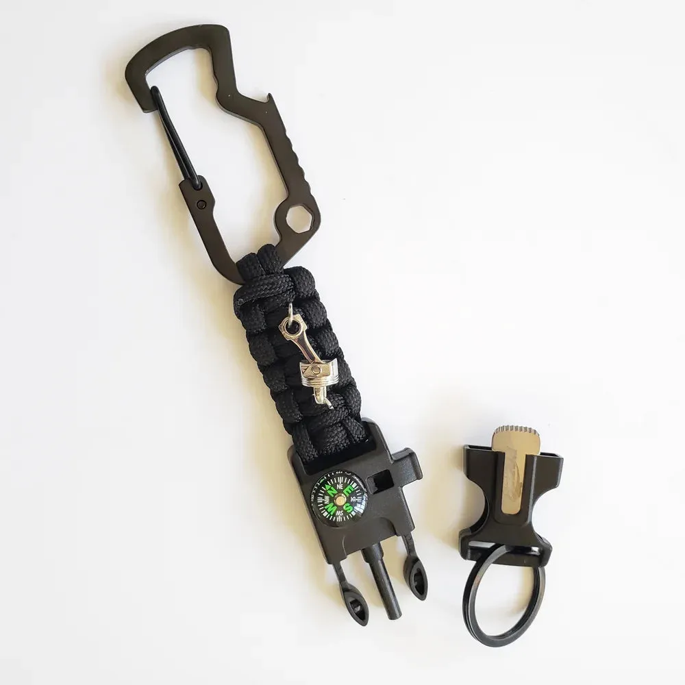 Piston Survival Paracord Keychain