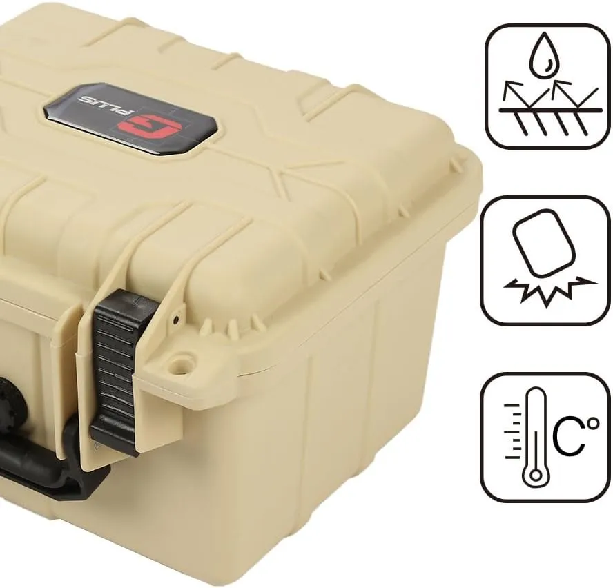PIT66 Graded Card Storage Box, Compatible with BGS PSA SGC FGS Graded Sports Trading Cards, Deep Travel Size Waterproof Case Slab Holder & Protector, Beige
