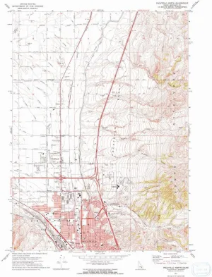 Pocatello North ID topo map, 1:24000 Scale, 7.5 X 7.5 Minute, Historical, 1971, Updated 1974, 26.8 x 22 in