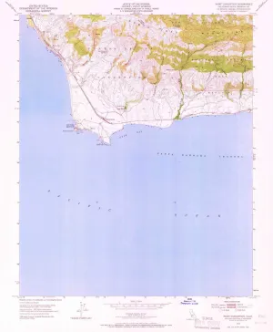 Point Conception CA topo map, 1:24000 Scale, 7.5 X 7.5 Minute, Historical, 1953, Updated 1968, 26.8 x 22.1 in