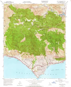 Point Dume CA topo map, 1:24000 Scale, 7.5 X 7.5 Minute, Historical, 1950, Updated 1964, 26.8 x 22 in