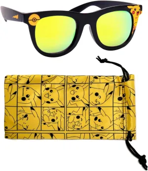 Pokemon Pikachu Sunglasses - Stylish, Comfortable & Durable UV-Protection with Soft Carrying Case - Officially Licensed