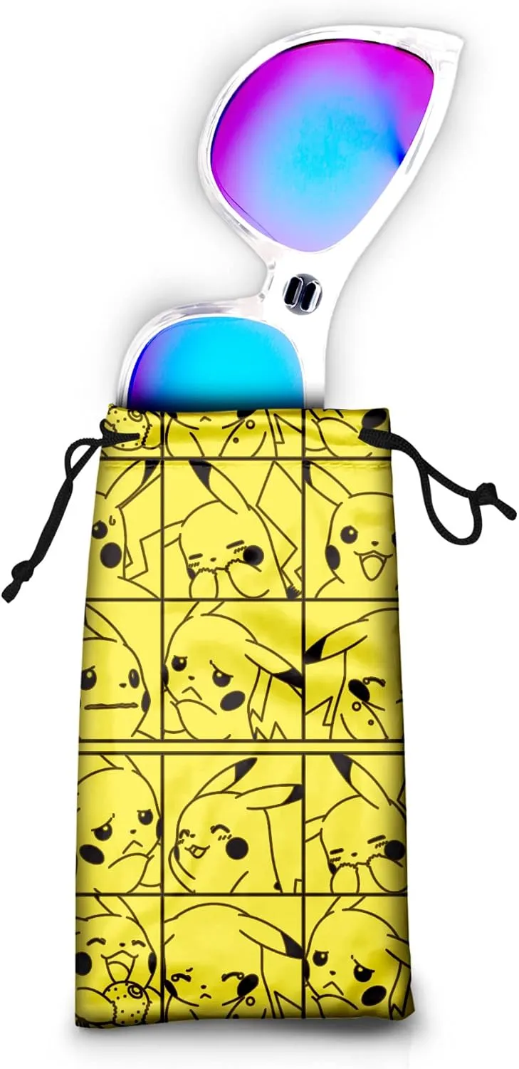 Pokemon Pikachu Sunglasses - Stylish, Comfortable & Durable UV-Protection with Soft Carrying Case - Officially Licensed
