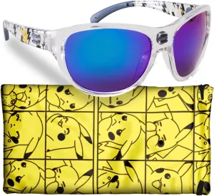 Pokemon Pikachu Sunglasses - Stylish, Comfortable & Durable UV-Protection with Soft Carrying Case - Officially Licensed