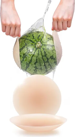 Popilush Nipple Covers for Women - Sticky Bra - Reusable Silicone Nipple Pasties Waterproof with Travel Case