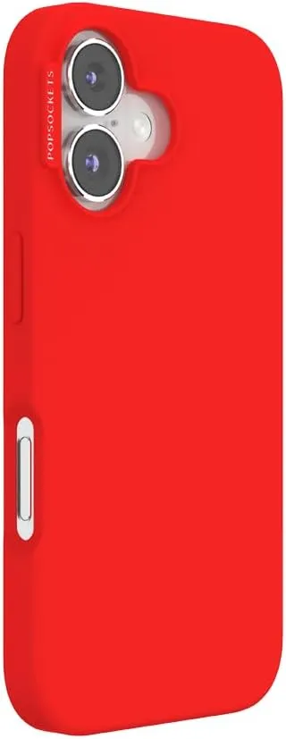 PopSockets iPhone 16 Case Compatible with MagSafe, Phone Case for iPhone 16, Wireless Charging Compatible - Rosso