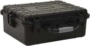 Portable Flight Case for Safe Travel and Easy Storage, Durable Black Polypropylene with Soft Foam Insert, 21.7" x 16.9" x 8.3"