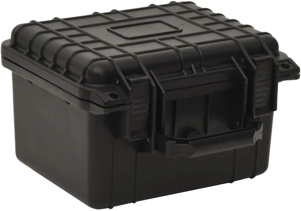 Portable Flight Case for Safe Travels, Durable Heavy-Duty Protection, Easy to Carry, Black, 10.6"x9.8"x7.1"