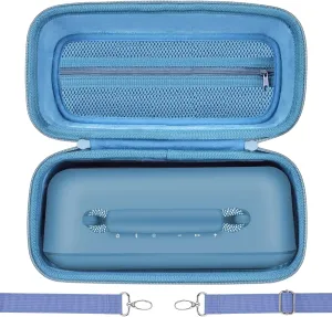 Portable Shell Case for Bose SoundLink Max Speaker, Waterproof Bose Max Case, Hard Carrying Travel Bag with Shoulder Strap and Handle - Blue