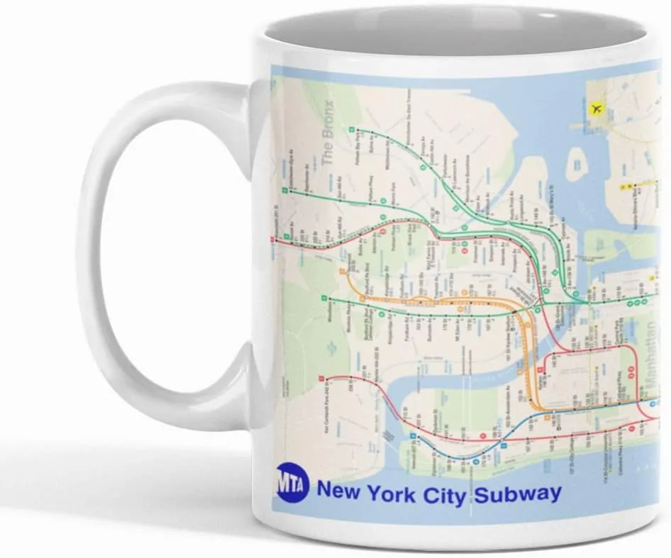 Poster Foundry NYC Subway Map MTA New York Transit Coffee Mug