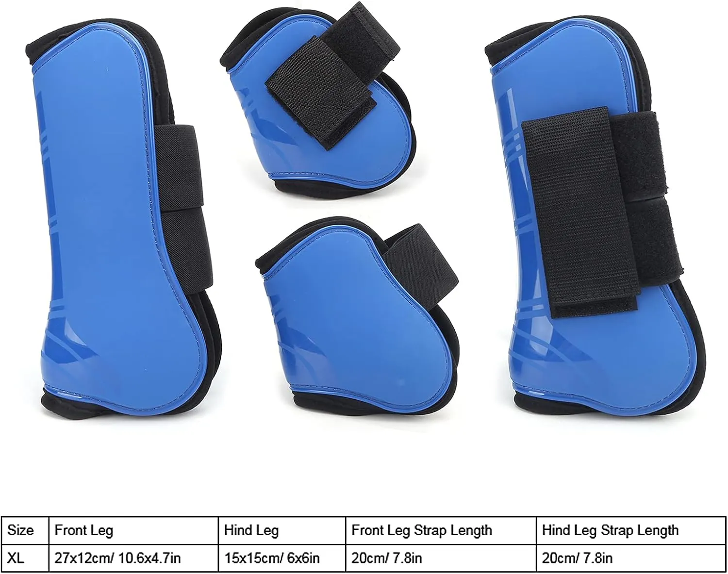 Premium Horse Tendon Boots, Horse Support Boots, Horse Leg Guard, Set of 4 PU Shell Tendon Fetlock Brace Guard Boots for Riding Shock Absorbing Maximum Protection
