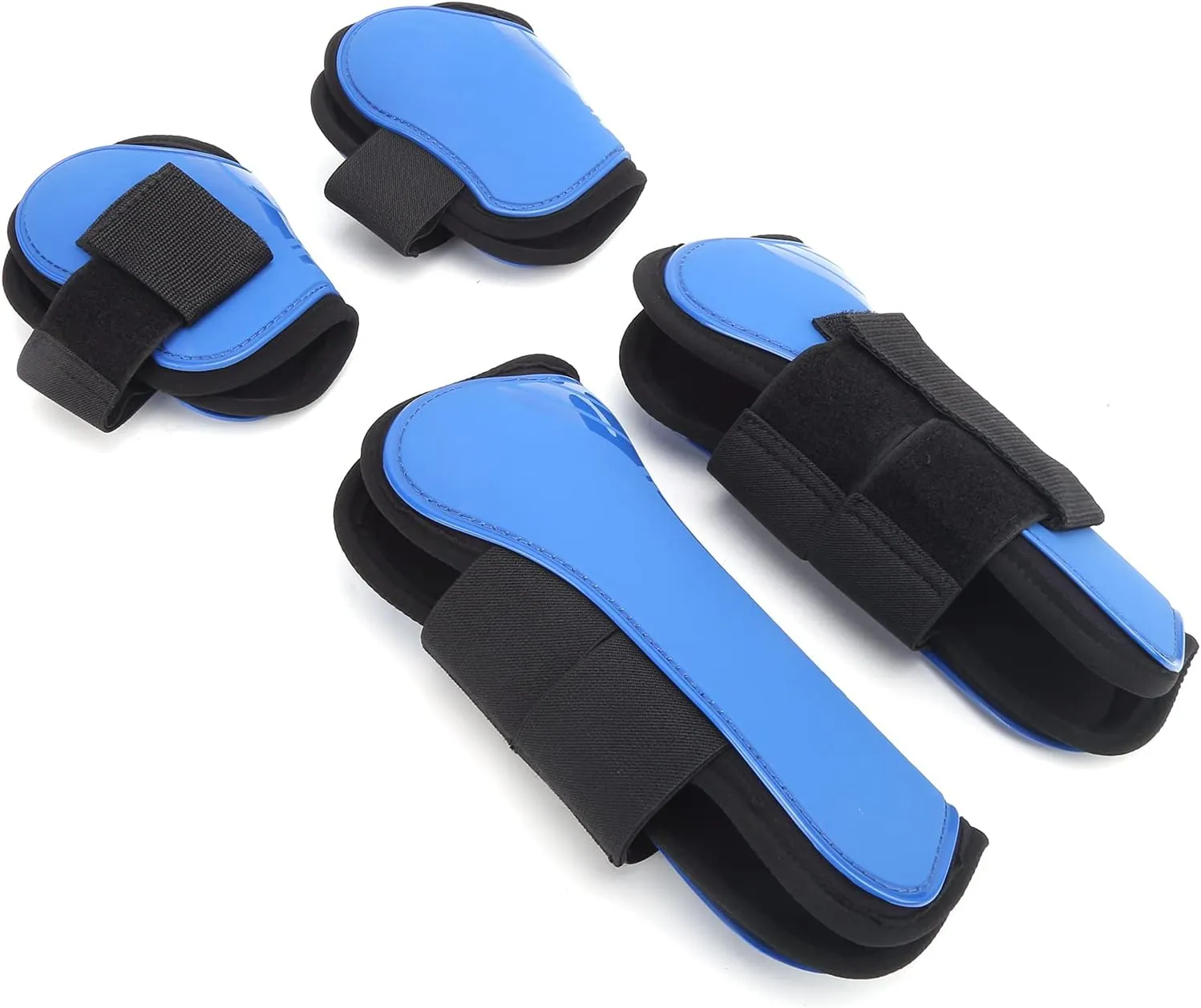 Premium Horse Tendon Boots, Horse Support Boots, Horse Leg Guard, Set of 4 PU Shell Tendon Fetlock Brace Guard Boots for Riding Shock Absorbing Maximum Protection
