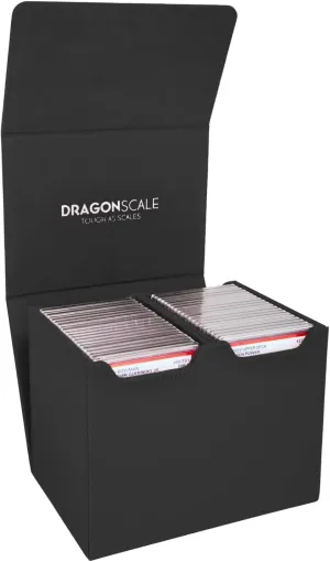 Premium Leather Slab Case | X2R Ultimate | Durable & Waterproof Leather Slab Case for Graded Sports & Trading Cards | PSA BGS CGC | Assorted Storage & Collectors Case (2-Row Black)