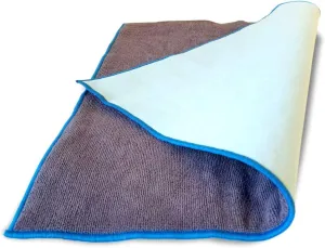 Premium Waterproof Seat Pad for Incontinence - Slip- Resistant, Ultra Absorbent Soft Microfiber 22 x 22 Inches - for Adults, Kids and Pets, Gray/Blue