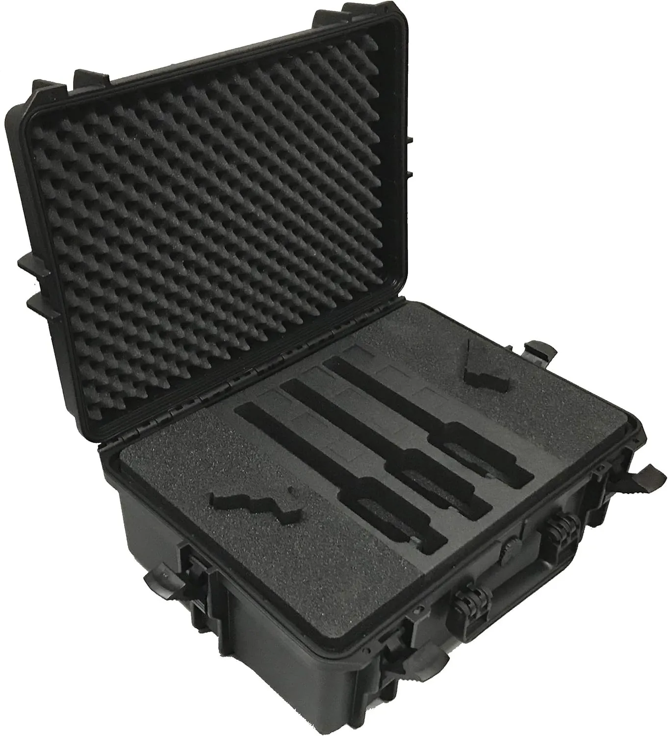 Professional Pistol Carrying Case with space for up to 5 pistols and 9 magazines – For Sport shooter, Police, Hunting, Security personell etc – Lockable – Water- and dustproof