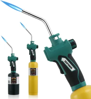 Propane Torch Head - Trigger Start, Universal for Propane, MAP Gas, Turbo Torch Kit, Welding & Soldering (Fuel Not Included)