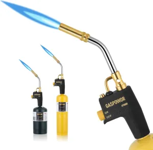 Propane Torch Head with Igniter, High Intensity Map Gas Torch Head, Torch Head Fuel by Propane,MAPP,MAP PRO, Trigger Start GasTorch,Welding Torch,Blow Torch(CSA Certified, Fuel Not Included)