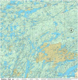 Quetico Map - East – Waterproof, Durable Cloth Map for Canoeing, Hiking, and Camping by True North Map Company