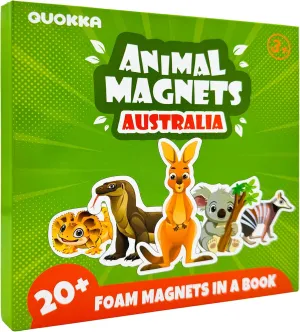 QUOKKA Travel Magnetic Puzzles for Toddlers 1-3 – 20 Pcs Australia Game with Extra-Long Play Book – Fun Travel Game Toy for Kids Ages 3-5 – Strong Magnets for Car Activities – Fun Toddler Puzzle 2-4