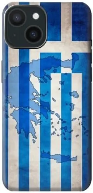 R2970 Greece Map Football Soccer Flag Case Cover for iPhone 15