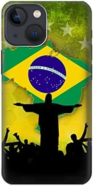 R2981 Brazil Football Soccer Map Flag Case Cover for iPhone 13