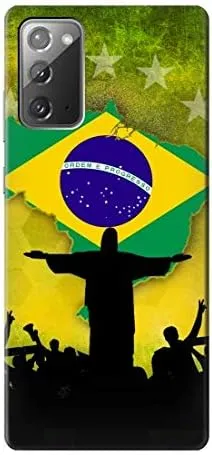 R2981 Brazil Football Soccer Map Flag Case Cover for Samsung Galaxy Note 20