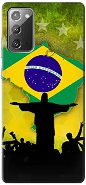 R2981 Brazil Football Soccer Map Flag Case Cover for Samsung Galaxy Note 20